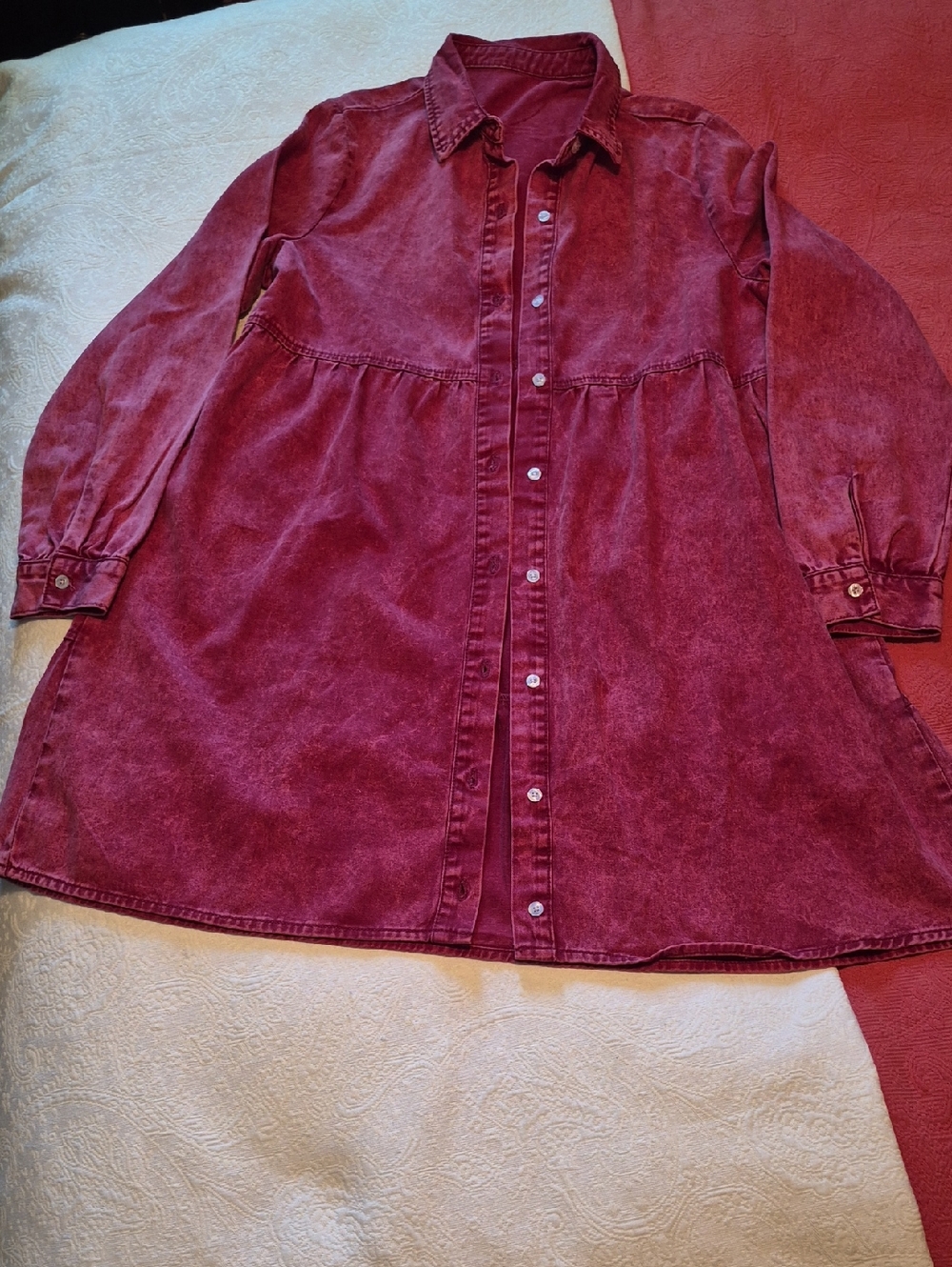 Red 100% Cotton Top - Size L